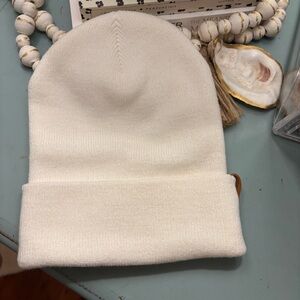 Branded Bills White Knit Beanie